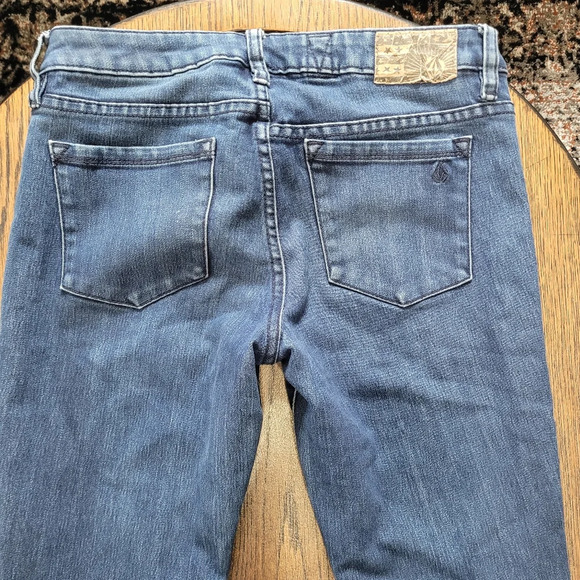 Volcom Pistol Denim Legging Dark Wash Jeans Size Junior's 7 - Picture 5 of 13